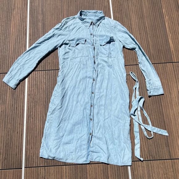 Zara Dresses Zara Womens Denim Shirtdress Size M Poshmark